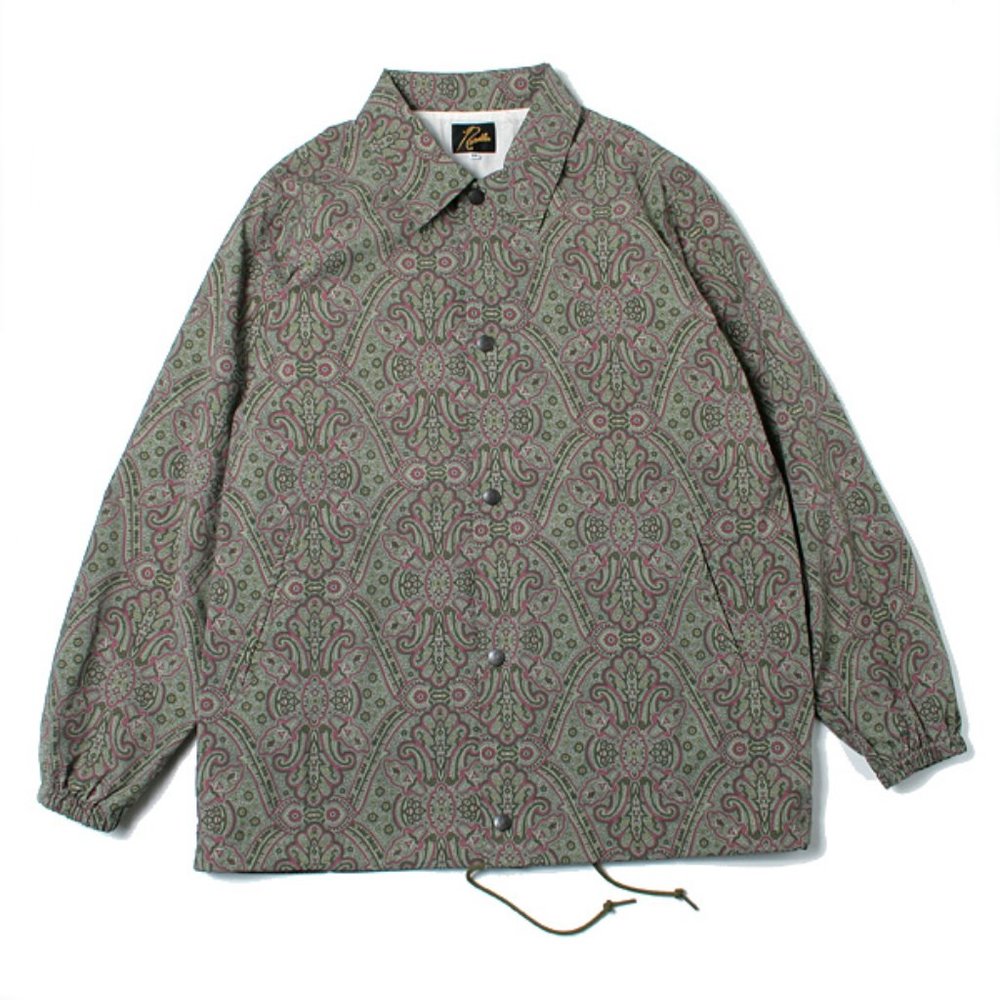 Needles Taffeta Paisley Coach Jacket in Olive